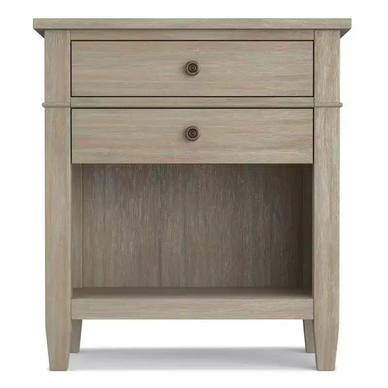 Table de chevet en bois massif et argent sterling