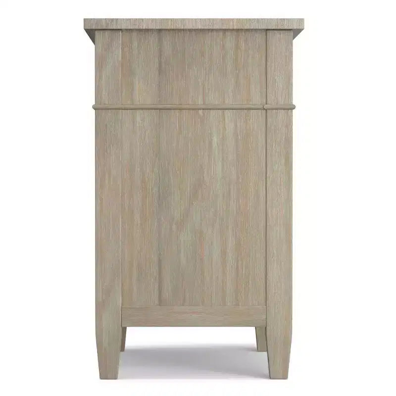 Table de chevet en bois massif et argent sterling