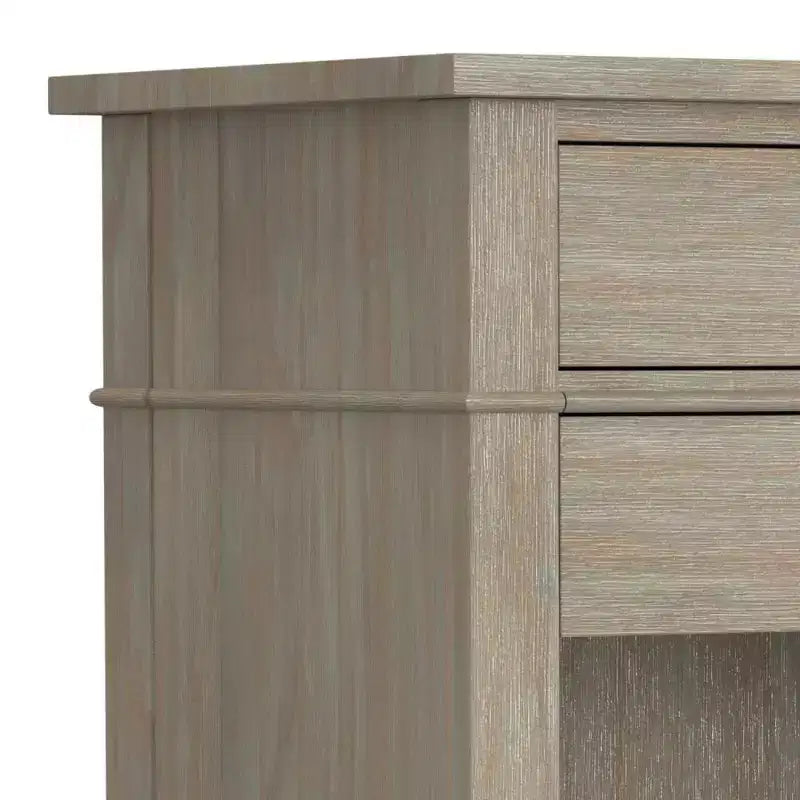 Table de chevet en bois massif et argent sterling