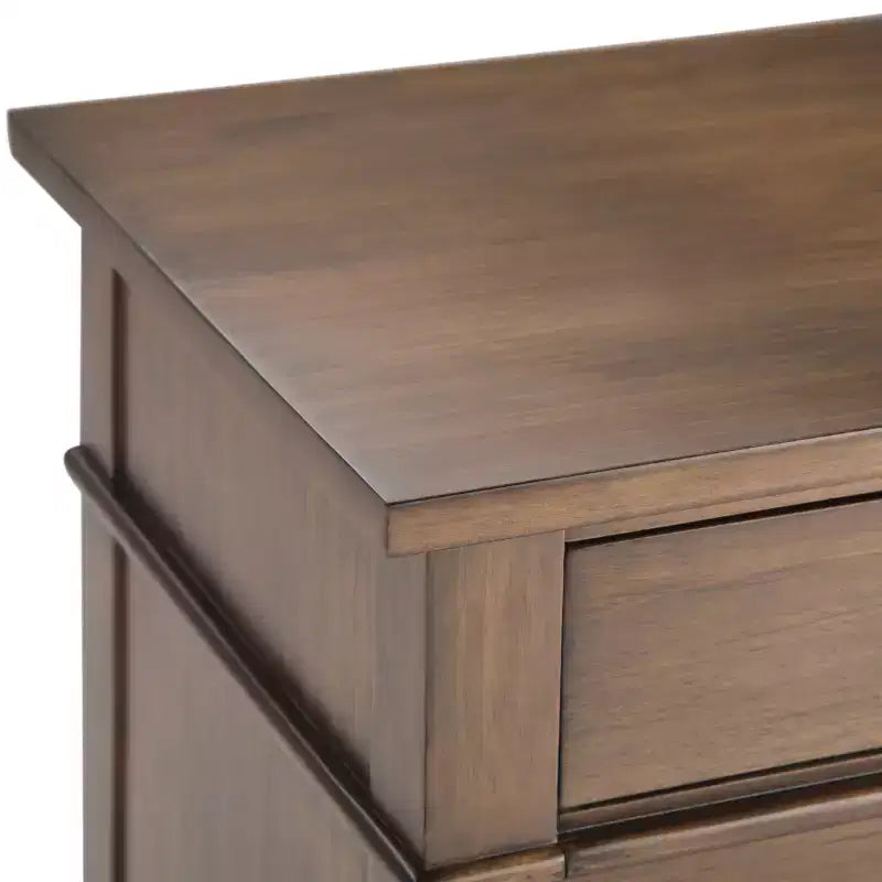 Table de chevet en bois massif et argent sterling