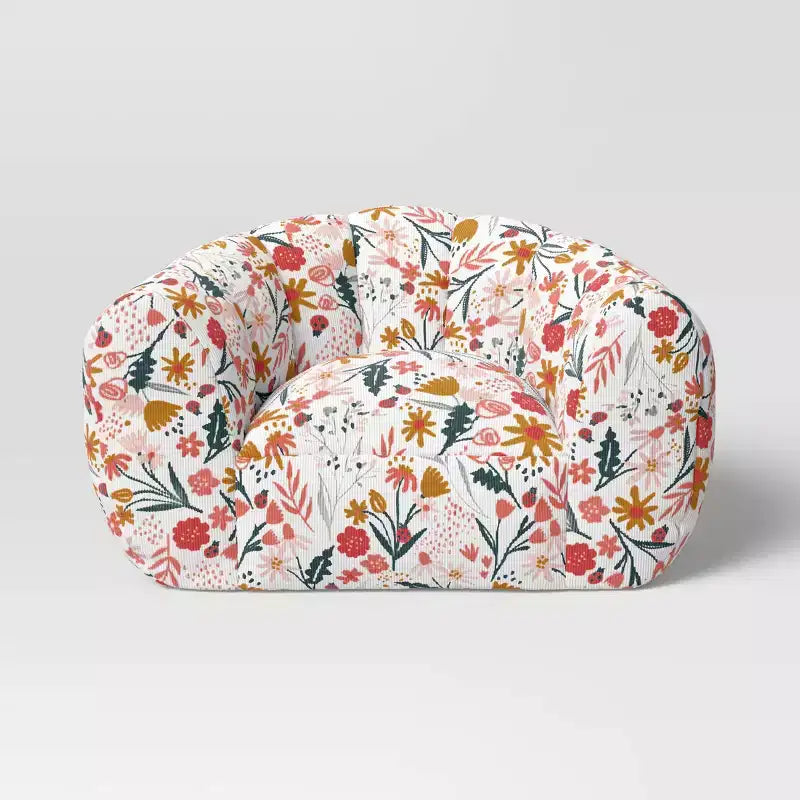 Fauteuil club enfant en velours côtelé