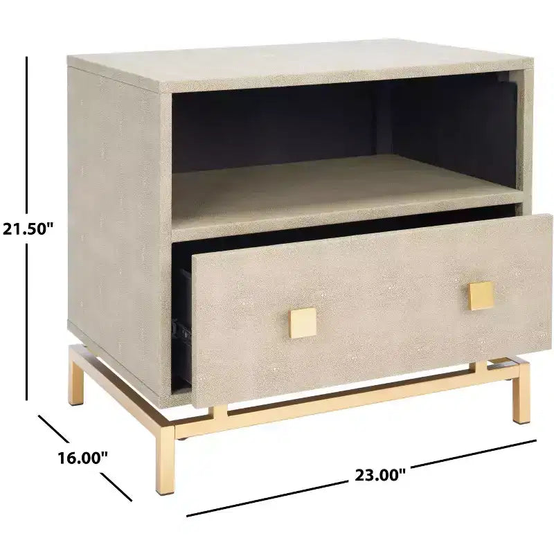 Table de chevet à 1 tiroir et 1 niveau
