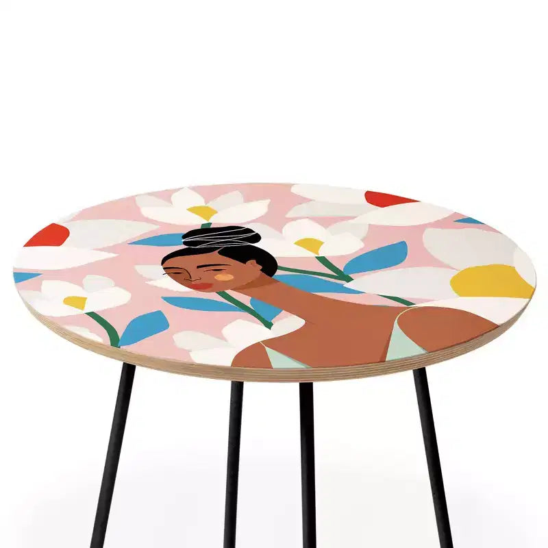 Table d'appoint chignon style bohème