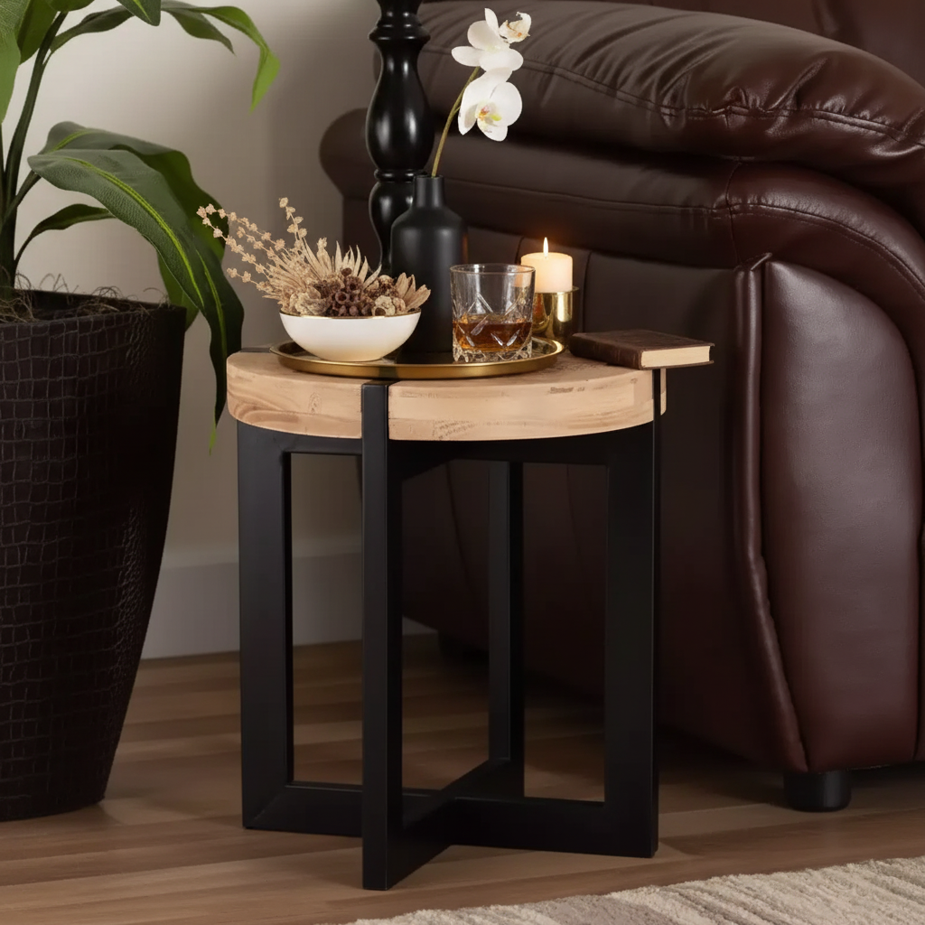 Table d'appoint en métal
